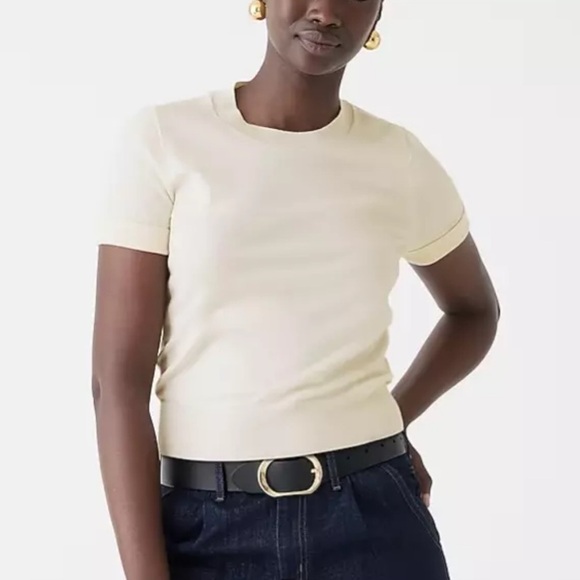 NWT! J. Crew Shrunken TENCEL™ lyocell-blend T-shirt Medium. #BX481 - Picture 1 of 4